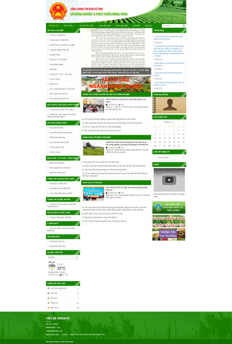 Làm website Sở nông nghiệp và phát triển nông thôn 27