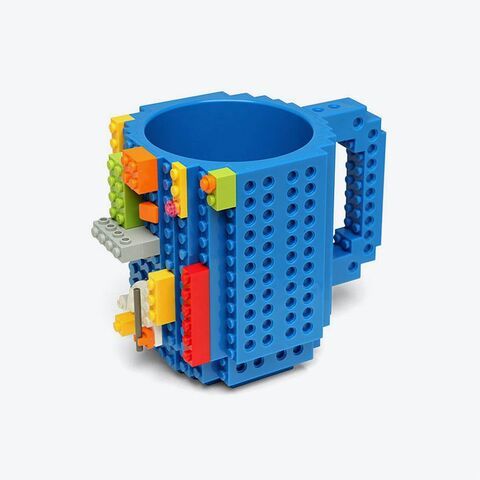 Build On Brick Blue Mug
