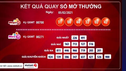 Kết quả xổ số Vietlott ngày 5/2: Góp phần lành mạnh hóa trò chơi giải trí có thưởng