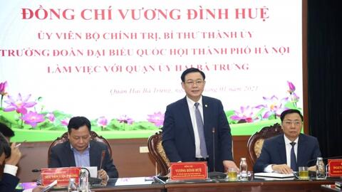 Khẩn trương triển khai tuyến phố đi bộ quanh hồ Thiền Quang, tạo bộ mặt đô thị mới cho quận Hai Bà Trưng