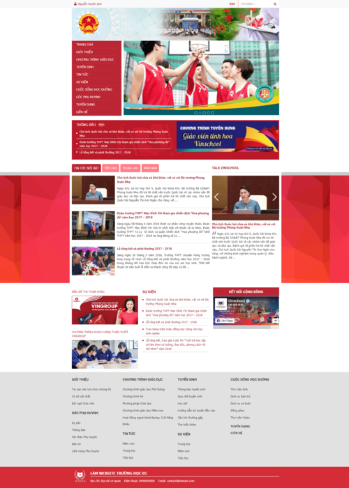 Làm website trường học 05