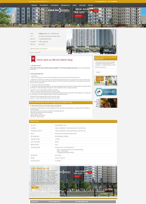 Thiết kế webite giới thiệu dự án bất động sản 111