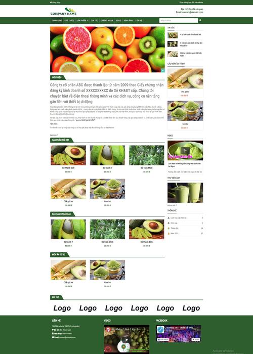 Thiết kế website TMĐT 45 (nông sản)