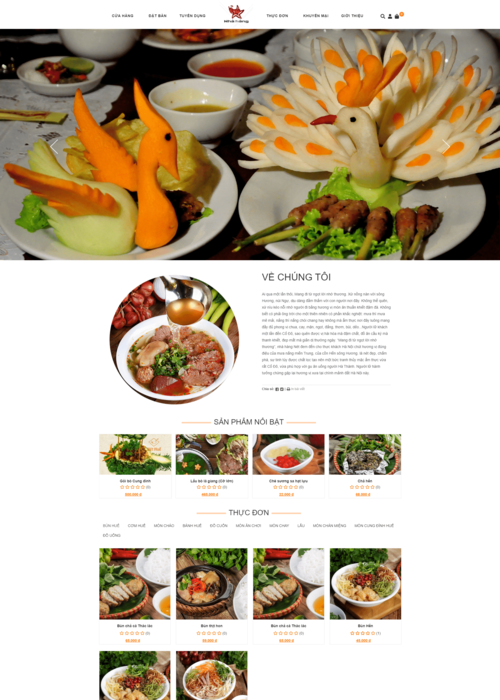 Thiết kế website nhà hàng ẩm thực 105