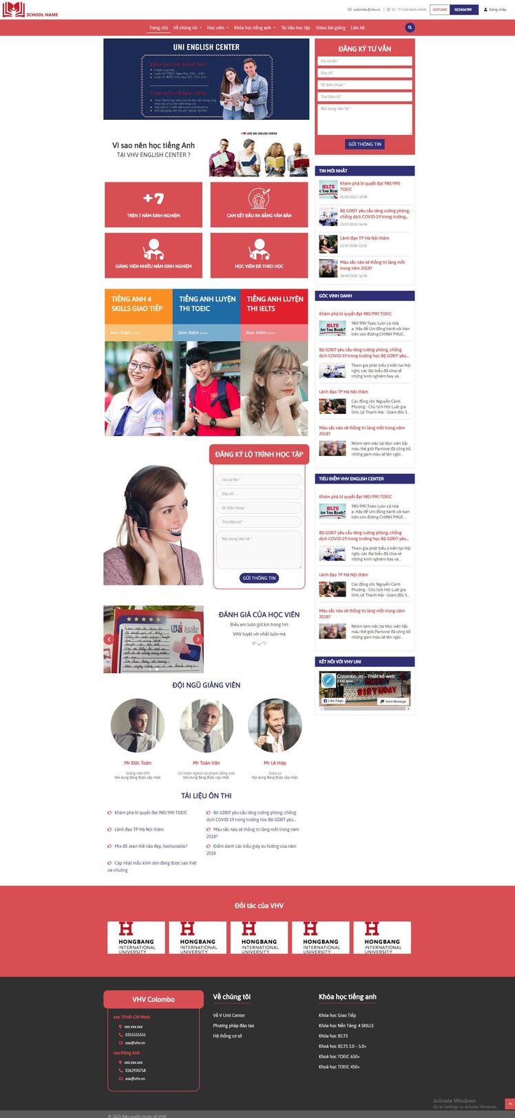 Thiết kế website Edu 32