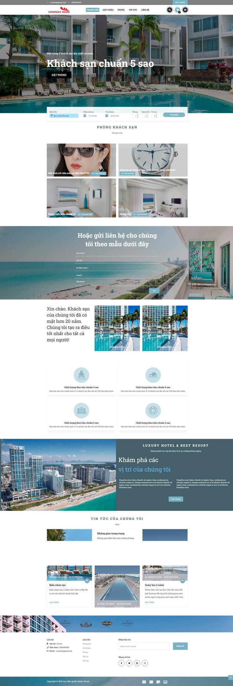 Thiết kế website khách sạn 115