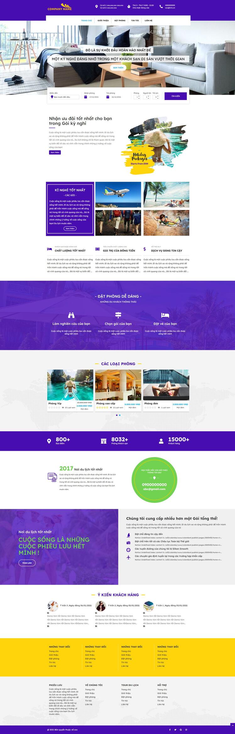 Thiết kế website khách sạn 117