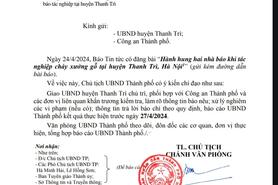 Chủ tịch Hà Nội chỉ đạo làm rõ vụ 2 phóng viên bị hành hung