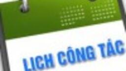 Lịch công tác tháng 11 năm 2017