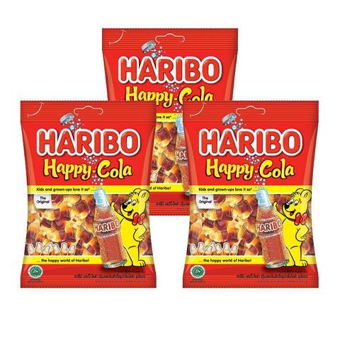 Combo 3 Kẹo dẻo Happy Cola HARIBO 80g