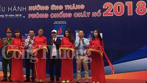 Diễu hành đạp xe hưởng ứng Tháng Phòng chống cháy nổ 2018