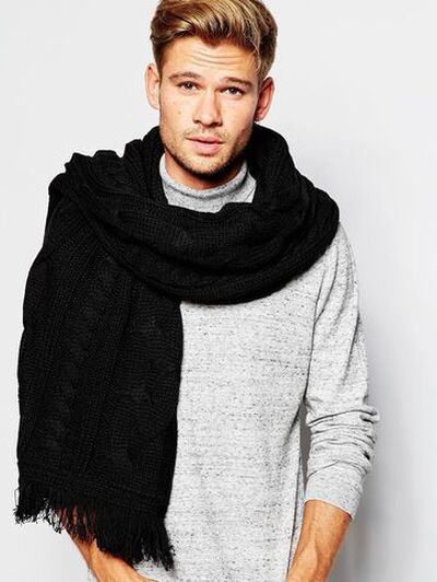 Khăn len đan vặn thừng Asos