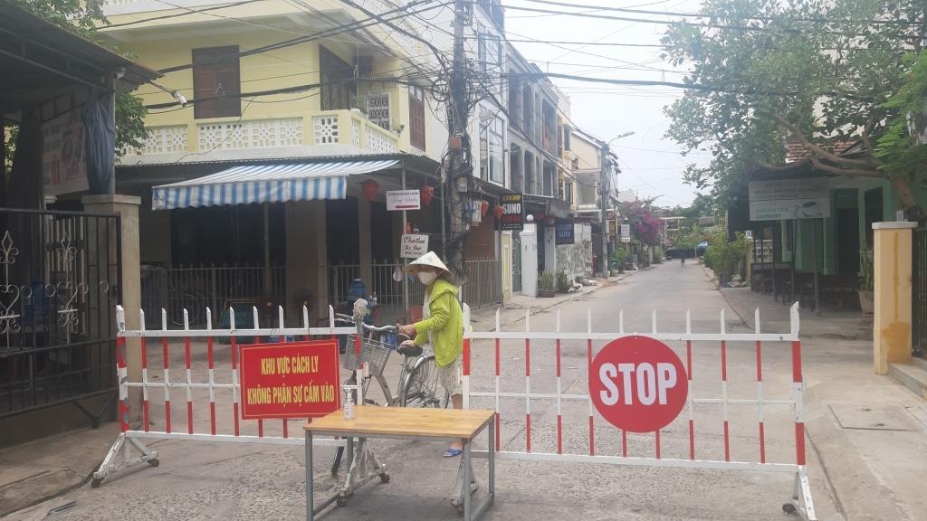 Khu phong tỏa An Hội, phường Minh An, TP Hội An (Ảnh: V.Q)