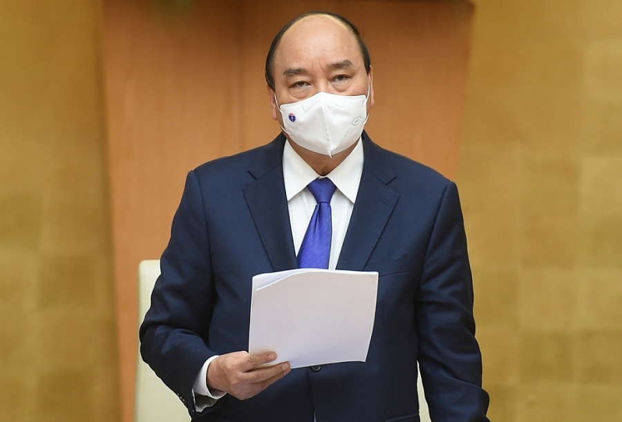 Thủ tướng Nguyễn Xuân Phúc phát biểu kết luận tại cuộc họp