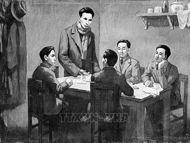Từ ngày 6-1 đến 7-2-1930, Hội nghị hợp nhất các tổ chức Cộng sản, thành lập Đảng Cộng sản Việt Nam họp ở Hong Kong (Trung Quốc) dưới sự chủ trì của đồng chí Nguyễn Ái Quốc thay mặt cho Quốc tế Cộng sản. Ảnh: TTXVN
